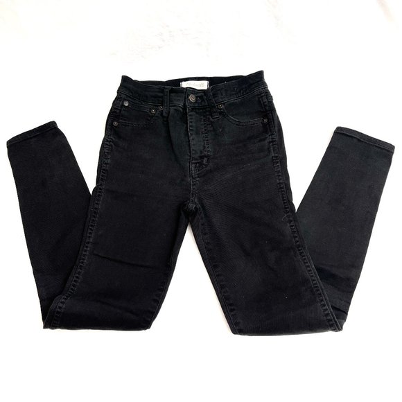 Madewell Denim - Madewell high rise skini skini black jeans 25